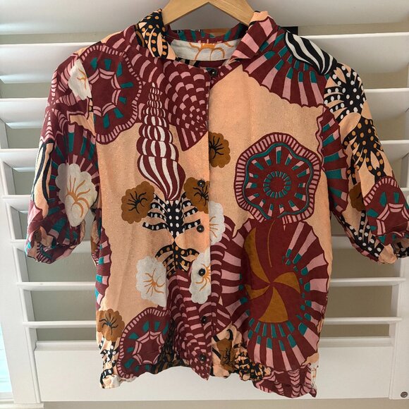 Scotch & Soda Sunray Viscose Printed Hawaiian Shirt Top Size Small - Picture 2 of 4